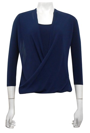 CLICK TO SEE COLOURS AVAILABLE - Jemma soft knit and chiffon top